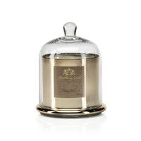 Zodax Golden Beach Scented Candle in Glass Jar with Bell Cloche, Large