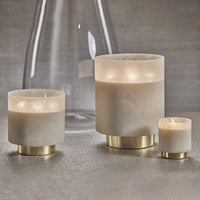 Zodax 2-Piece Cortina White Tobacco Flower Scented Candle Jar Set, Small