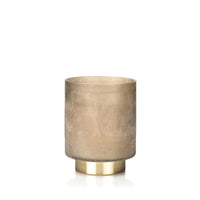 Zodax Cortina Taupe Tobacco Flower Scented Candle Jar, Large