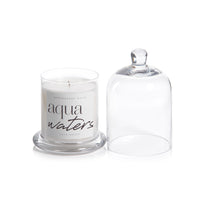 Zodax Aqua Waters Scented Candle Jar with Glass Dome