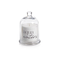 Zodax Aqua Waters Scented Candle Jar with Glass Dome
