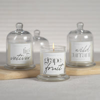 Zodax Black Fig Vetiver Scented Candle Jar with Glass Dome