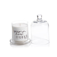 Zodax Coconut Mango Scented Candle Jar with Glass Dome