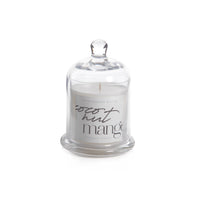 Zodax Coconut Mango Scented Candle Jar with Glass Dome