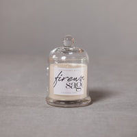 Zodax Firewood Sage Scented Candle Jar with Glass Dome