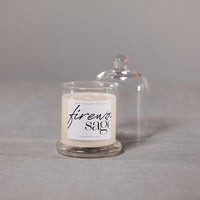 Zodax Firewood Sage Scented Candle Jar with Glass Dome
