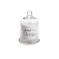 Zodax Gardenia Scented Candle Jar with Glass Dome