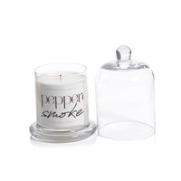 Zodax Peppered Smoke Scented Candle Jar with Glass Dome