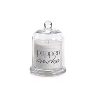 Zodax Peppered Smoke Scented Candle Jar with Glass Dome