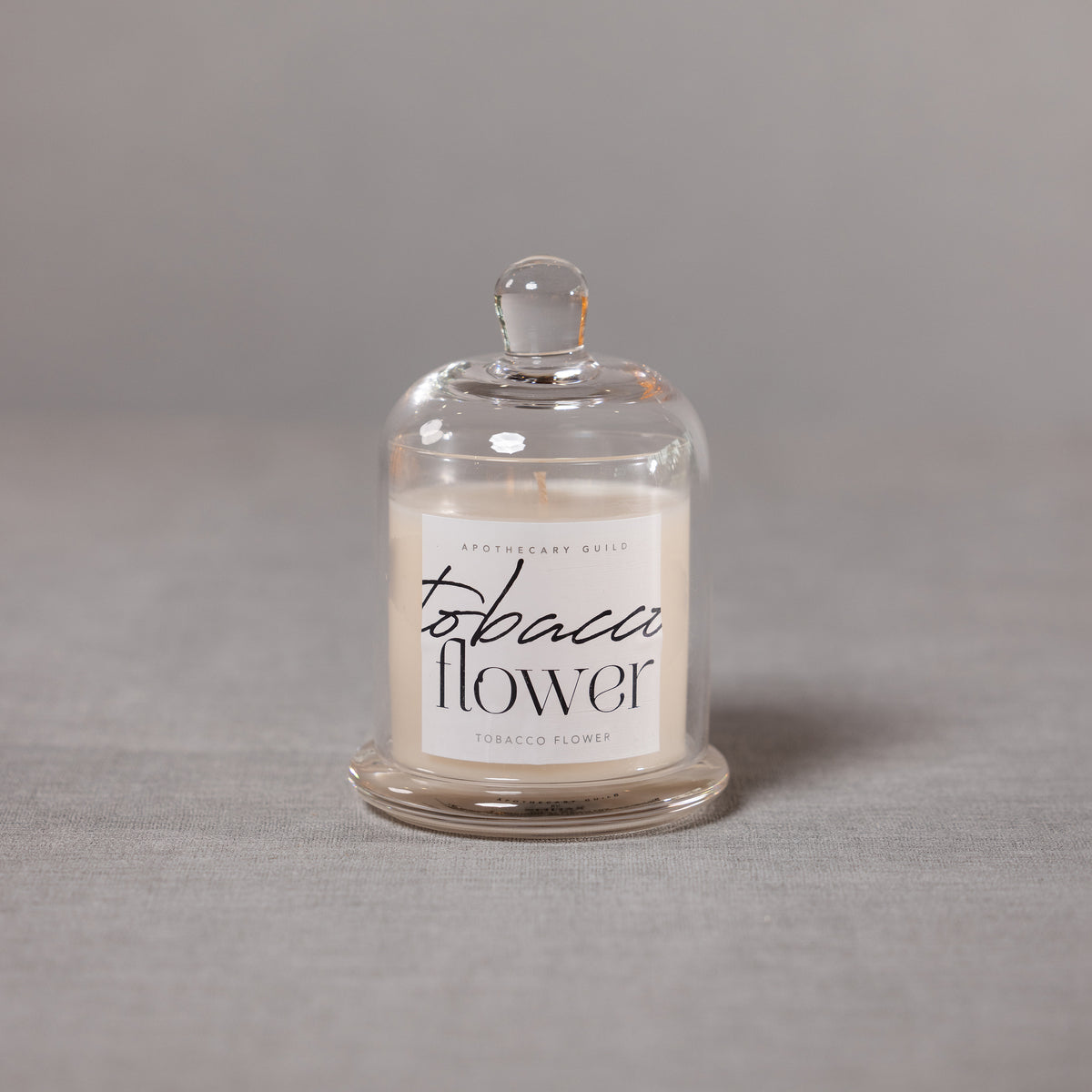 Zodax Tobacco Flower Scented Candle Jar with Glass Dome
