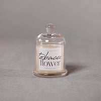 Zodax Tobacco Flower Scented Candle Jar with Glass Dome