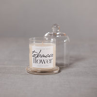 Zodax Tobacco Flower Scented Candle Jar with Glass Dome