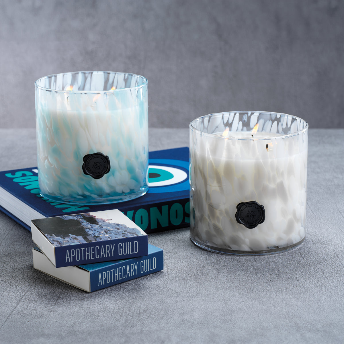 Zodax AG Opal Glass 3-Wick Candle Jar, Gardenia