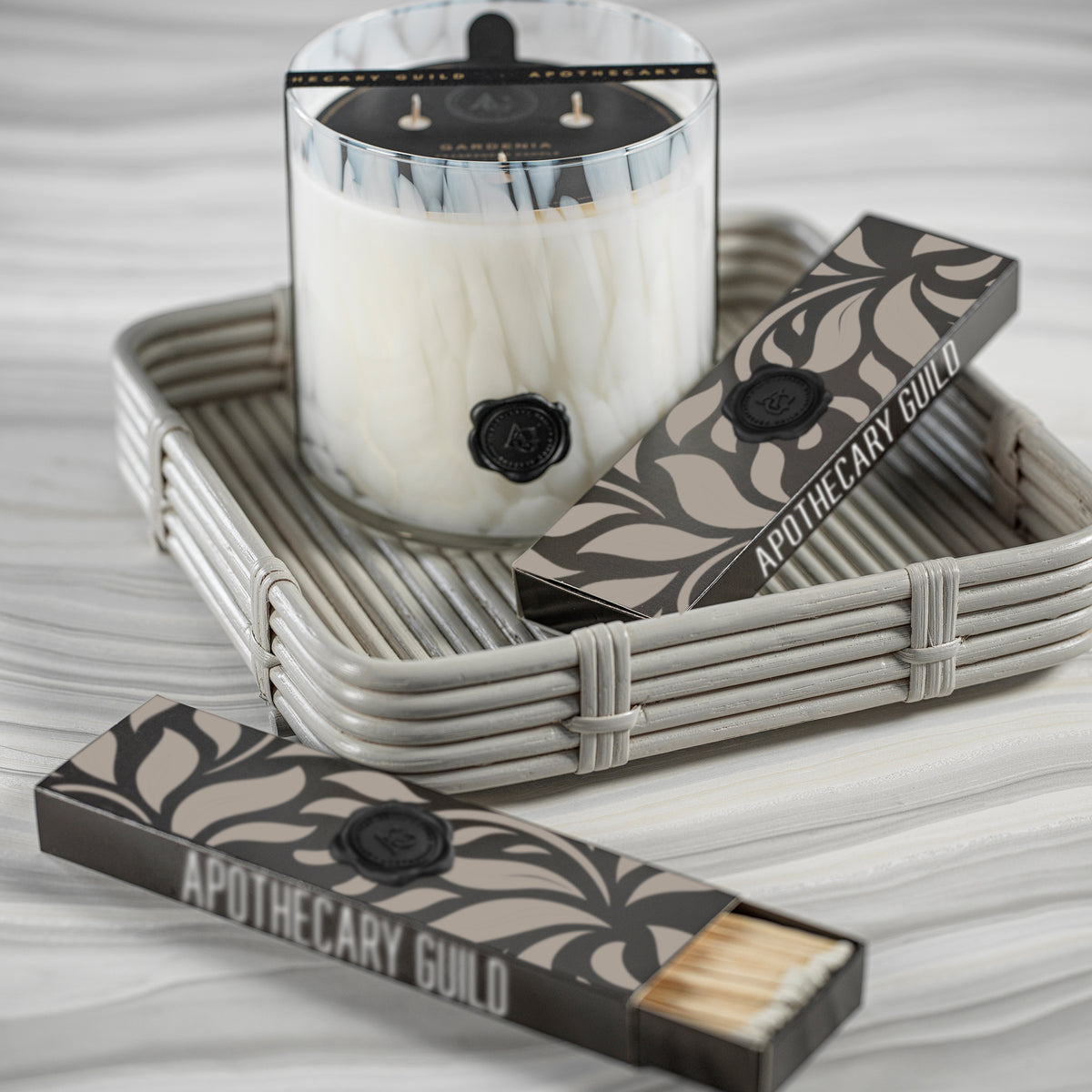 Zodax AG Opal Glass 3-Wick Candle Jar, Gardenia