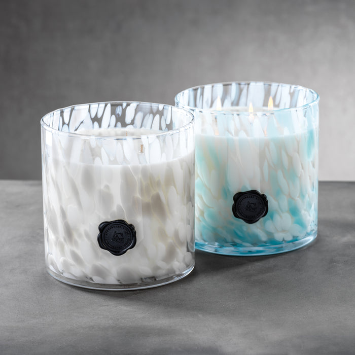 Zodax AG Opal Glass 3-Wick Candle Jar, Sunset Beach