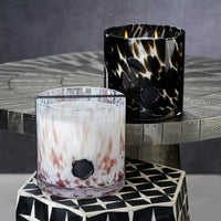 Zodax AG Opal Glass 3-Wick Candle Jar, Black Fig Vetiver