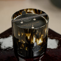 Zodax AG Opal Glass 3-Wick Candle Jar, Black Fig Vetiver