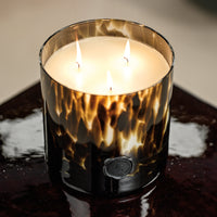 Zodax AG Opal Glass 3-Wick Candle Jar, Black Fig Vetiver