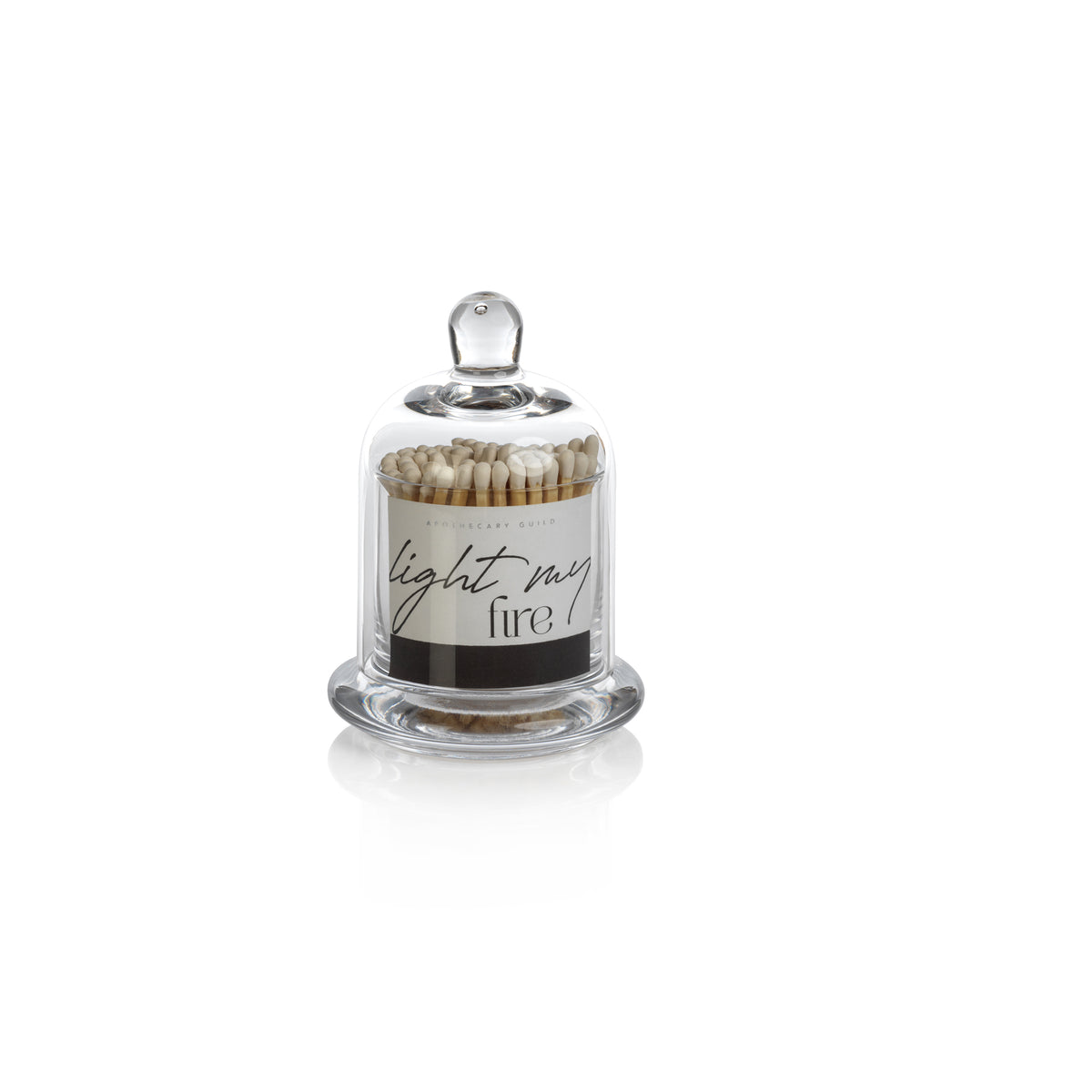 Zodax Light my Fire 150 Pack Safety Matches in Glass Dome Jar,