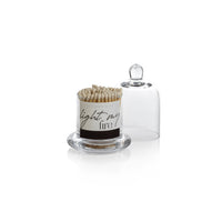 Zodax Light my Fire 150 Pack Safety Matches in Glass Dome Jar,