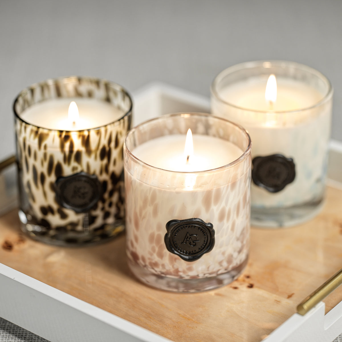 Zodax AG Opal Glass Candle Jar in Gift Box, Black Fig Vetiver