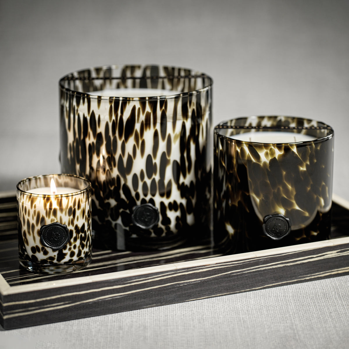 Zodax AG Opal Glass Candle Jar in Gift Box, Black Fig Vetiver