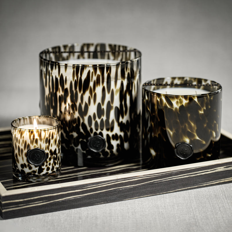 Zodax AG Opal Glass Candle Jar in Gift Box, Black Fig Vetiver
