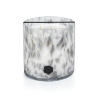 Zodax AG Opal Glass 5-Wick Candle Jar-Lemon Peel, Clear & Gray