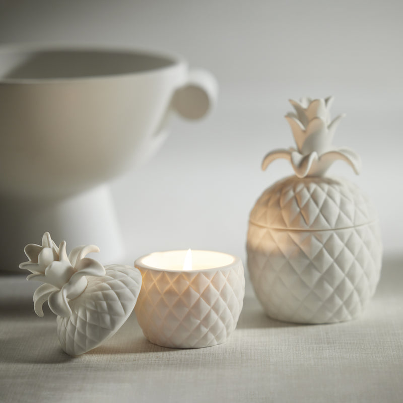 Zodax Frisian Ceramic  Pineapple Jar Candle, Small