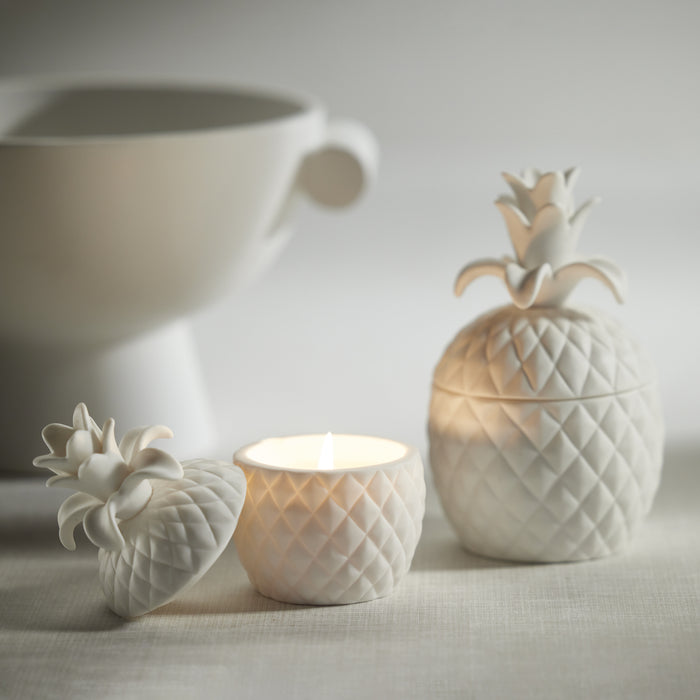 Zodax Frisian Ceramic  Pineapple Jar Candle, Large