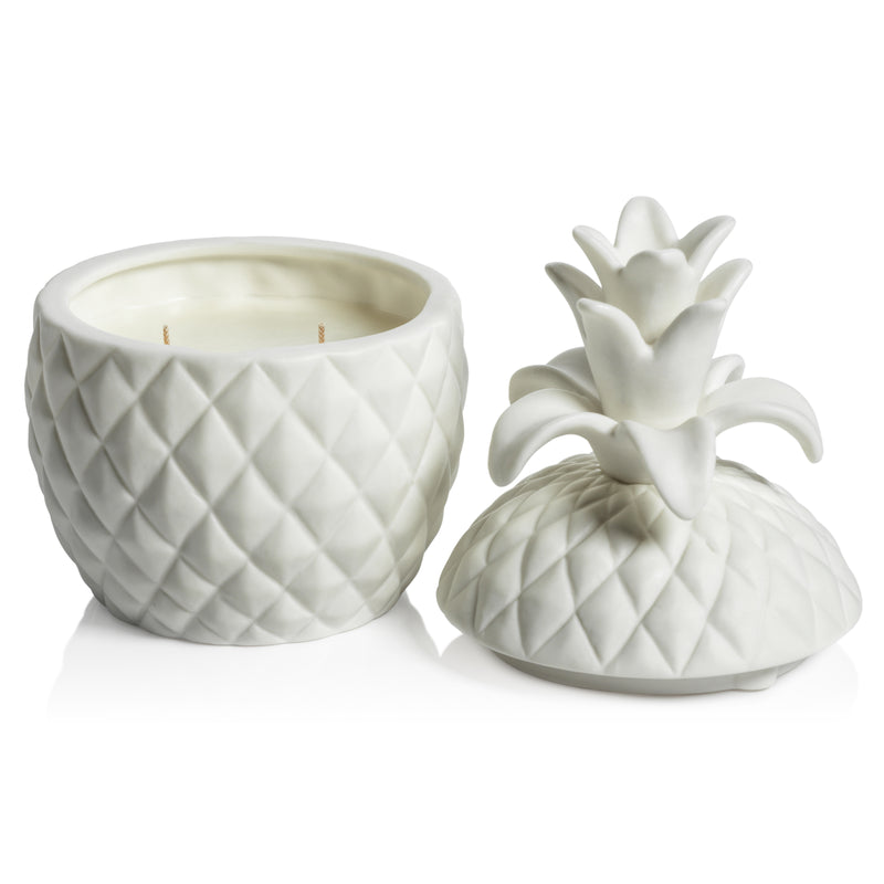 Zodax Frisian Ceramic  Pineapple Jar Candle, Large