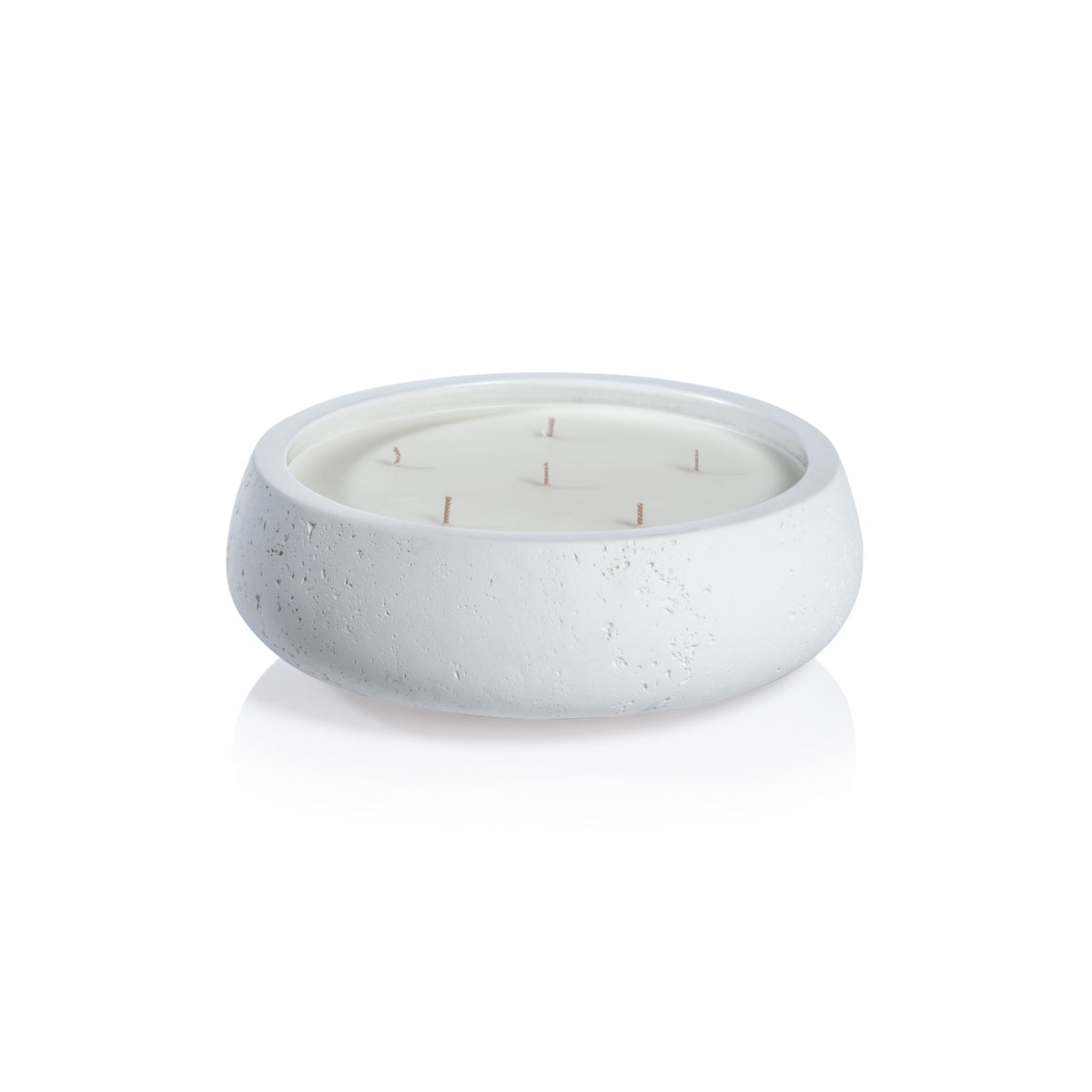 Zodax Cote d'Azur White Concrete Candle, 45.5 oz, Sea Salt & Coastal Mist