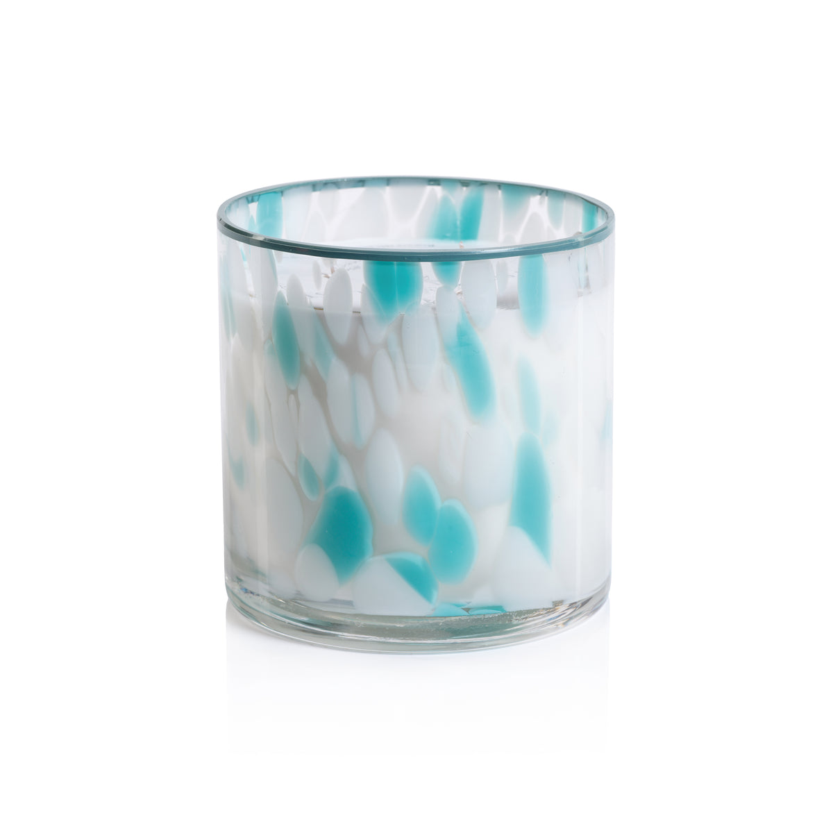 Zodax Sea Salt and Coastal Mist Blue Opal Scented Candle