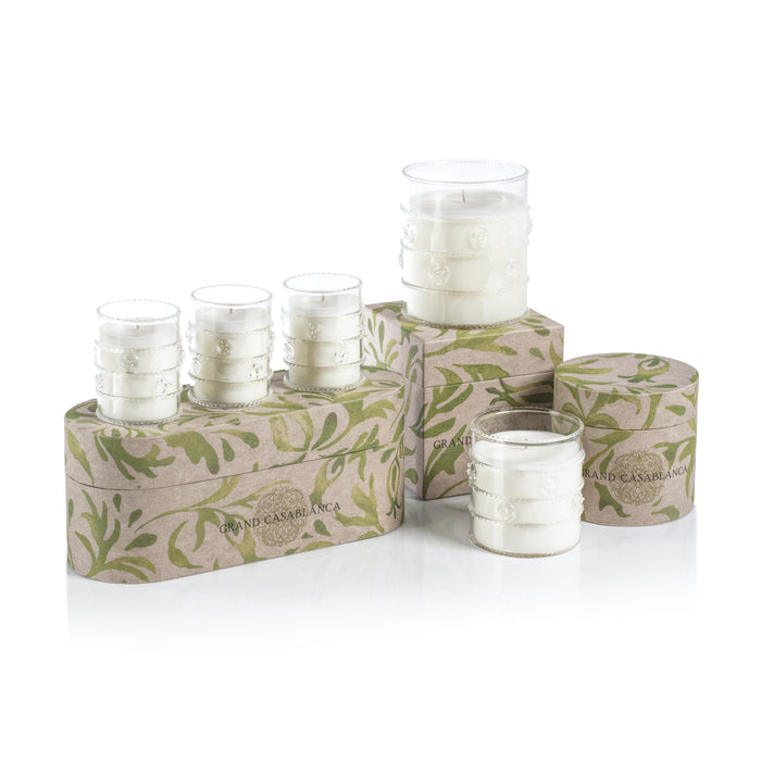 Zodax Grand Casablanca Scented Candle, 6.5 oz, Neroli Absolute