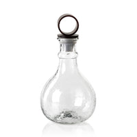 Zodax 12.5-Inch Tall Garan Hammered Glass Decanter