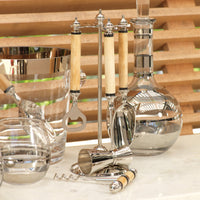 Zodax 5-Piece Mikhola Bar Tool Set with Bone Handles