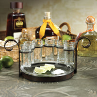 Zodax Regale 6-Shot Tequila Serving Set, Bronze