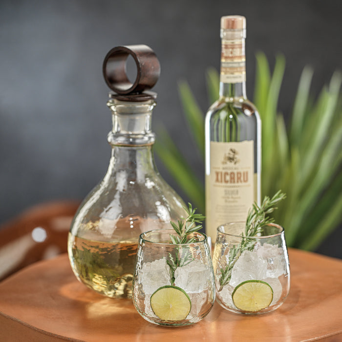 Zodax Garan Hammered Stemless All Purpose Glass, Set of 4