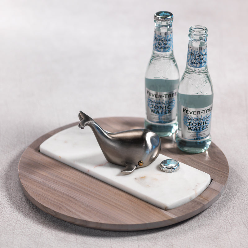 Zodax Orca Whale Pewter Bottle Opener, Set of 2