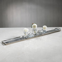 Zodax 40-Inch Long Raw Nickel Tray, Silver
