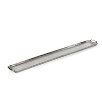 Zodax 40-Inch Long Raw Nickel Tray, Silver