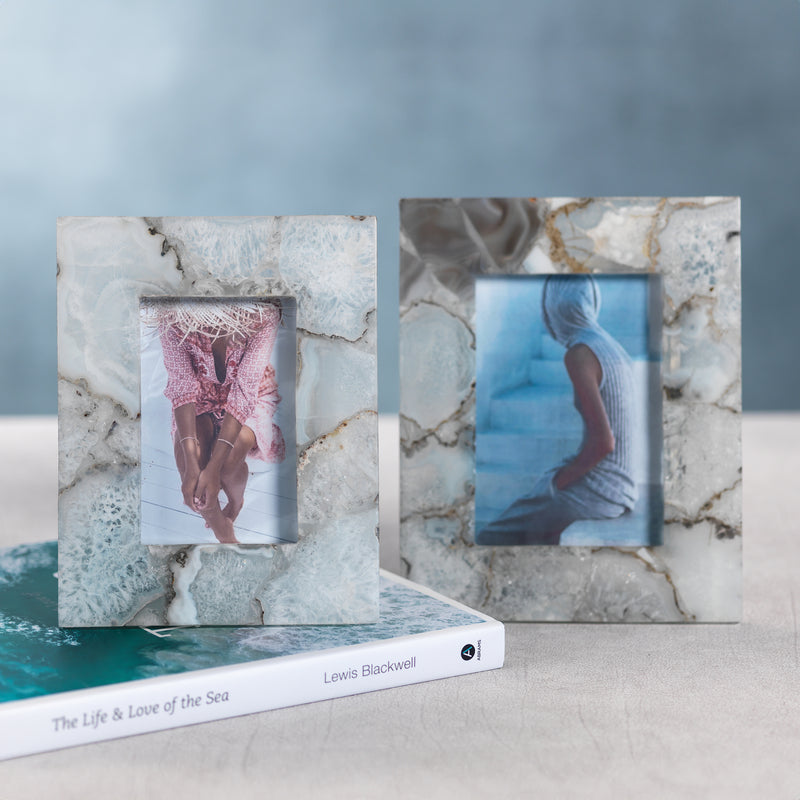 Zodax Preto Agate Photo Frame, 5" x 7"
