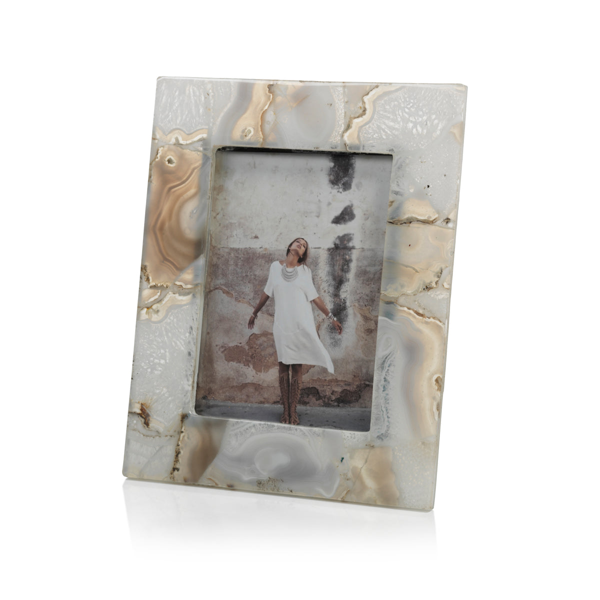 Zodax Preto Agate Photo Frame, 5" x 7"