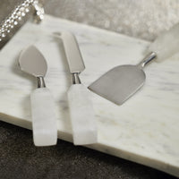 Zodax 3-Piece Alabaster Cheese Knife Set