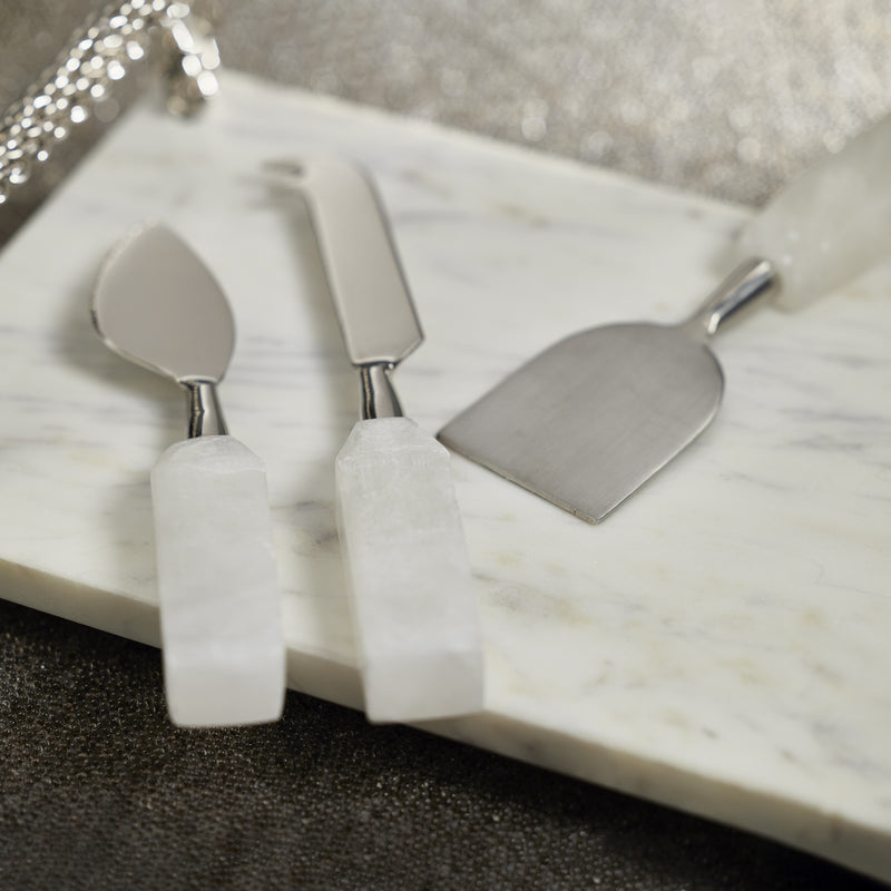 Zodax 3-Piece Alabaster Cheese Knife Set