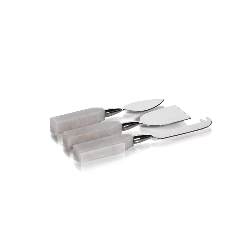 Zodax 3-Piece Alabaster Cheese Knife Set