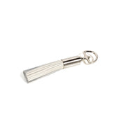 Zodax Royal Leather Tassel Nickel Bottle Openers, White, Set of 2