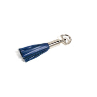 Zodax Royal Leather Tassel Nickel Bottle Openers, Blue, Set of 2