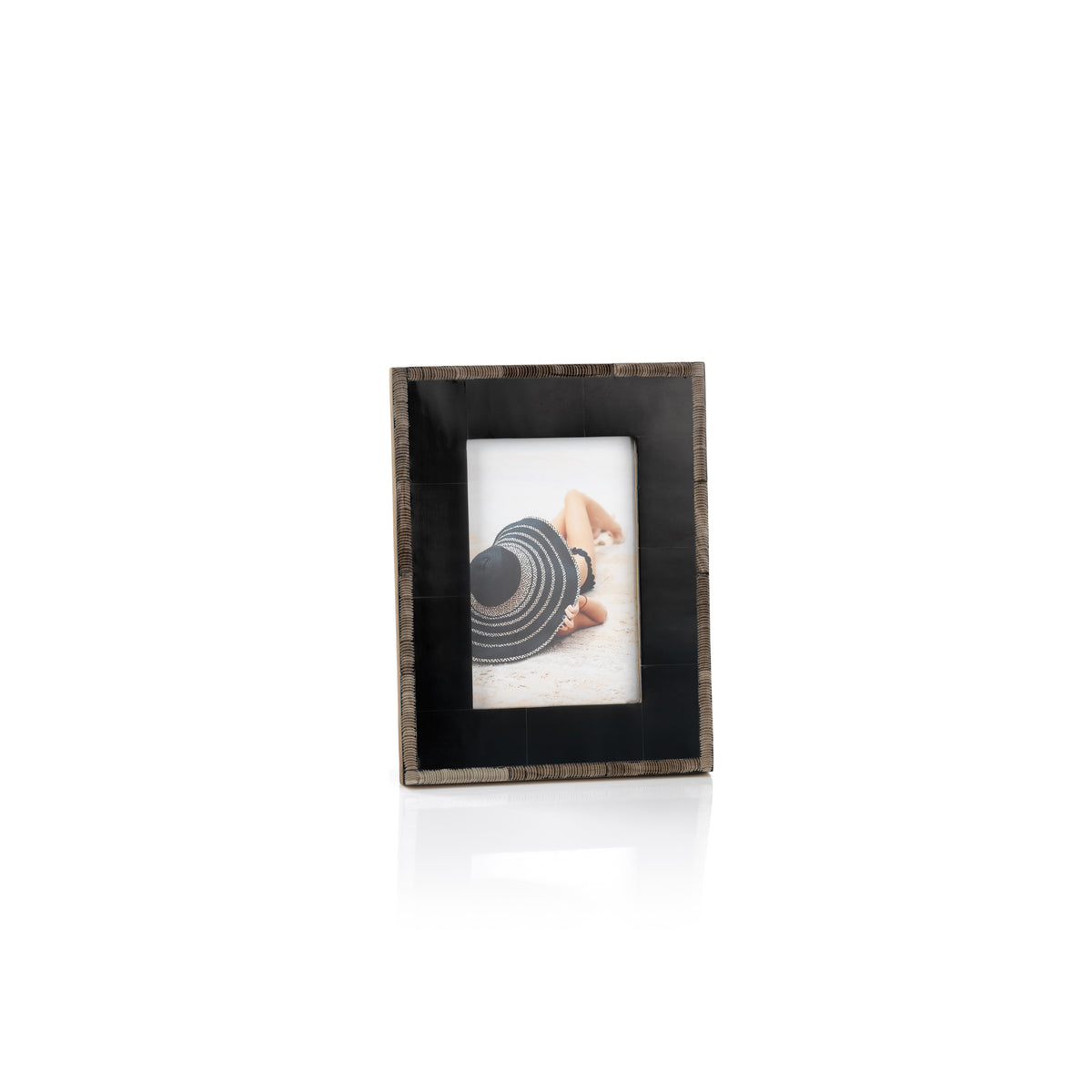 Zodax Palm Desert Chiseled Horn Photo Frame, 4" x 6"