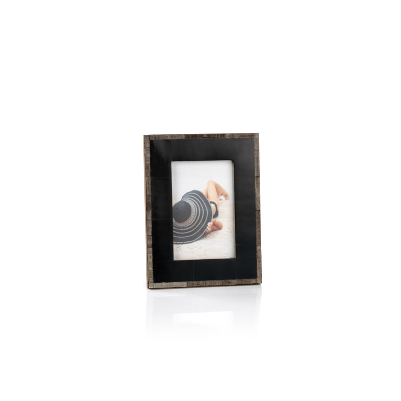 Zodax Palm Desert Chiseled Horn Photo Frame, 4" x 6"